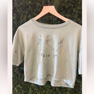 “Send it” Crux and Crags Cropped Top